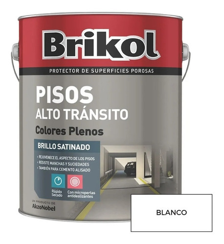 Brikol Pisos Alto Transito X4lt Color Rojo +1 Pincel Nº 10