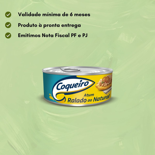 Atum Ralado Ao Natural Lata Com 170g Coqueiro