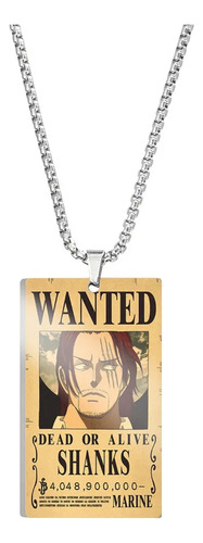 Collar Cartel De Recompensa Shanks One Piece