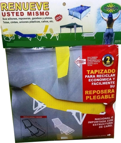 Repuesto Tapizado Reposera Plegable Tipo Cama 6 Pos Reposol