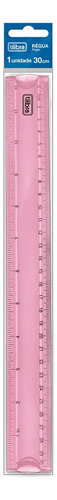 Régua Flexível 30cm Rosa