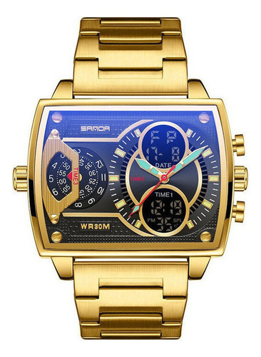 Relojes Electrónicos Sanda 6032 Con Cronógrafo Cuadrado
