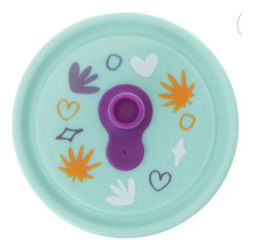 Termo Vaso Infantil Con Popote Stitch 370ml Anti Derramable Azul