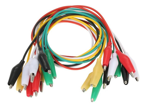 Kit X10 Cables Pinza Cocodrilo 50cm Electronica Arduino Ubot