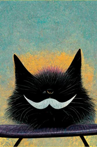 Notebook: Cat With Whiskers Abstract - The 108-page 6x9 Line