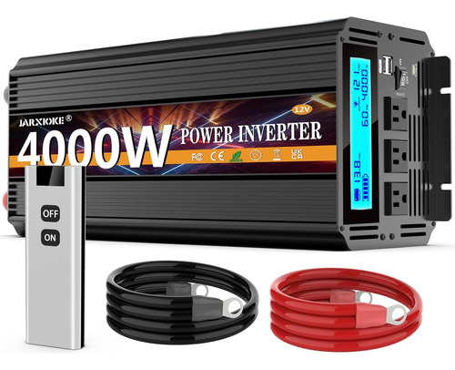 Inversor De Potencia De 4000 Vatios, Convertidor De 12 V Cc 