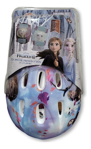 Casco Con Rodilleras Disney Frozen Equipo Protección