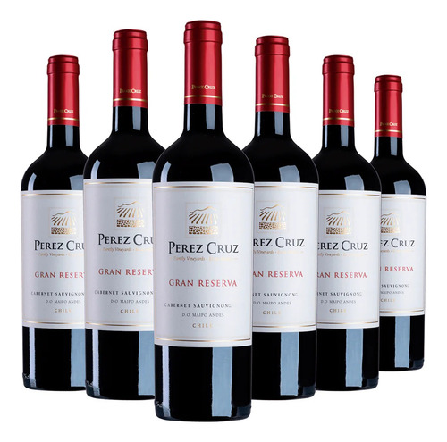 Vinho tinto Cabernet sauvignon Perez Cruz Gran Reserva 750 ml pacote x 6 u