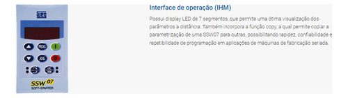 Soft Starter Weg Ssw07 255a 100cv 220v/175cv 380v/200cv 440v