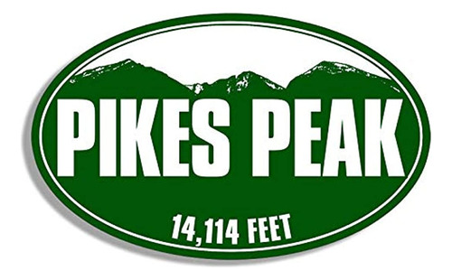 Imán Ovalado ''pikes Peak'' Logotipo De Escalada De Senderis