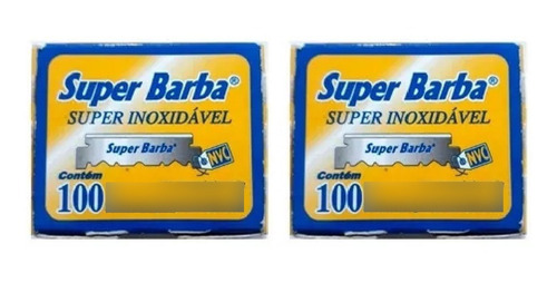 Kit Barbear 200 Meias Lâminas Superbarba