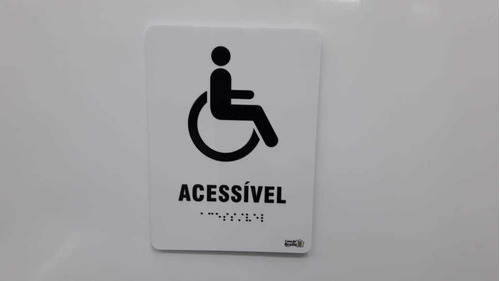 12 Pçs Placa De Sanitário Acessível Cadeirante Em Braille