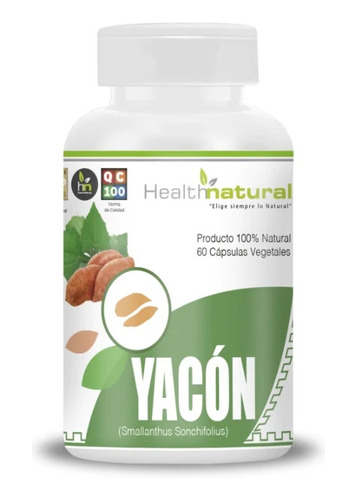Yacon 100% Natural 60 Caps. 500mg.