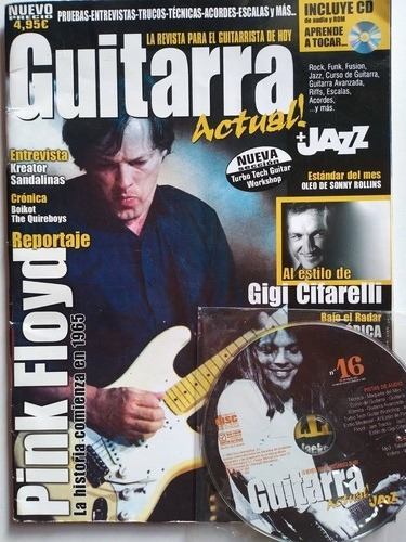 Revista Guitarra Actual + Jazz N°16 Pink Floyd/ Gilmour C 