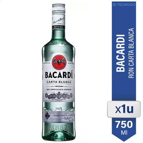 Ron Bacardi Blanco Carta Blanca 750 Cc 