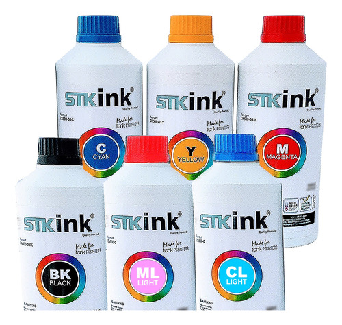 Tinta Stk Corante Bulk Ink P/ Epson Ecotank Refil 6x250ml