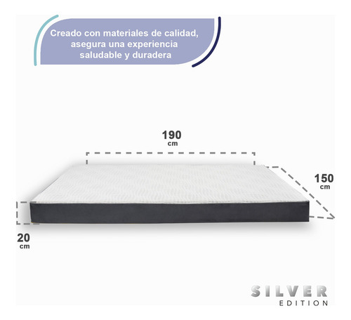 Colchón En Caja Queen Size De Memory Foam | Silver Edition