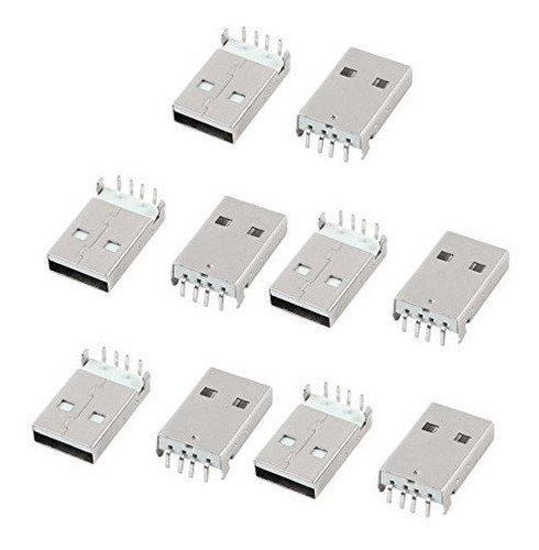 Conector Usb Macho Uxcell De 4 Pines En Ángulo Recto Para Mo