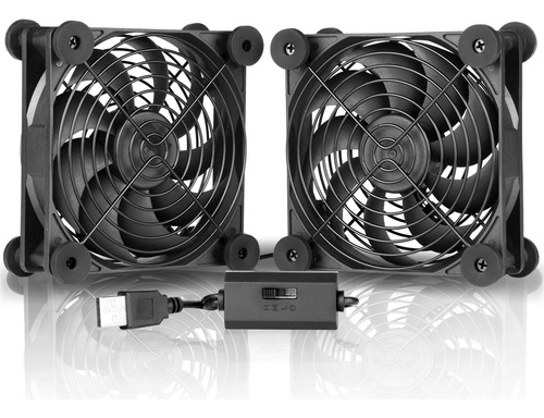 Sxdool Ventilador Silencioso Doble Para Computadora Usb De 1