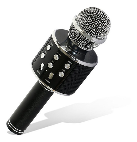 Micrófono Karaoke Bluetooth Parlante Android Ios Negro 858