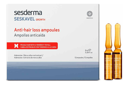 Seskavel Growth Ampollas Anticaida X 12 Ampollas  8ml