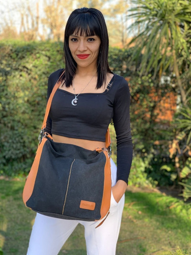 Imagen 9 de 10 de Cartera Bolso Morral De Hombro Bandolera Importada Lona Dama