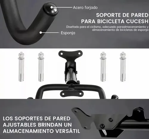 Soporte Para Bicicleta Doble Gancho Porta Bicicleta De Pared