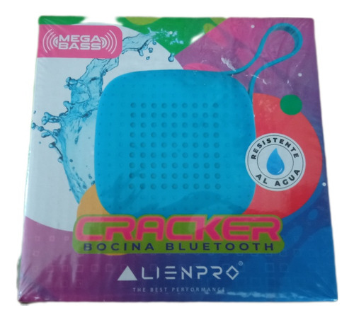 Bocina Bluetooth Alienpro Cracker Ipx4 Color Turquesa