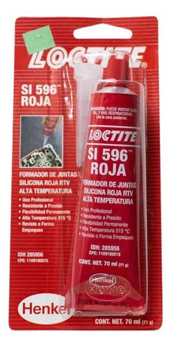 Loctite - Formador De Juntas Silicón Rtv Rojo Tubo De 70 Ml