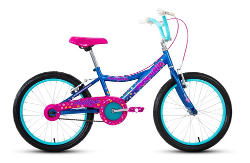 Bicicleta infantil infantil Mercurio Essential SweetGirl R20 1v frenos v-brakes color azul/rosa/esmeralda