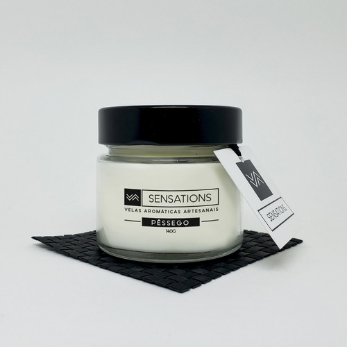 Imagem 2 de 9 de Pêssego - Vela Aromática Perfumada Decorativo 140g