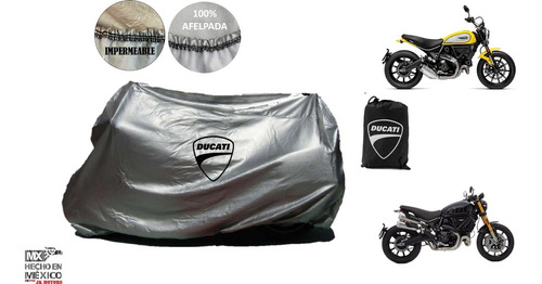 Funda Afelpada 100% Impermeable Moto Ducati Scrambler