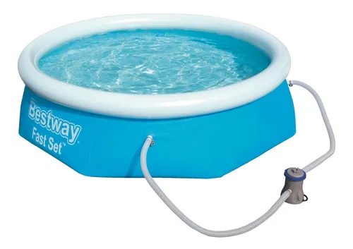 comprar Pileta inflable redonda Bestway Fast Set 57268 de 2.44m x 66cm 2300L azul