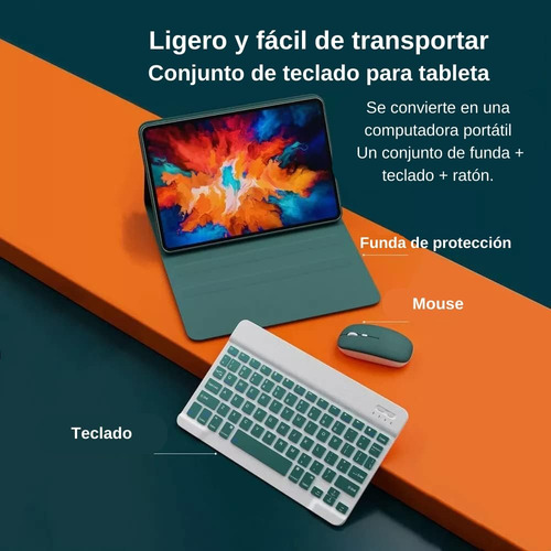 Capa De Couro Sintético Dupla Proteção Com Teclado Bluetooth