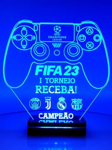 Abajur Troféu Game Ps4 Xbox Fifa 19 Pes Personalizado