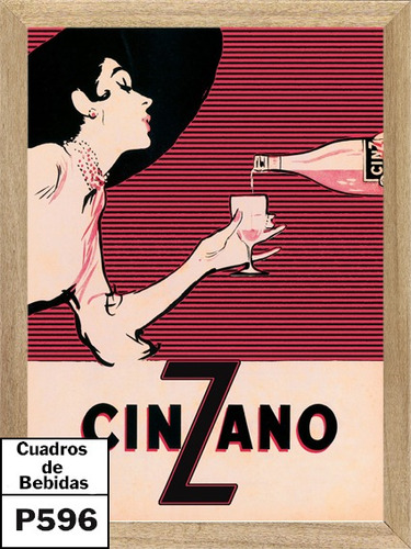 Cinzano Vermouth, Cuadro, Poster, Bebida, Publicidad   P596