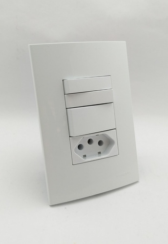 Conj 4x2 Inter 3 Tecla Paralela + Tomada 20a Sleek Margirius
