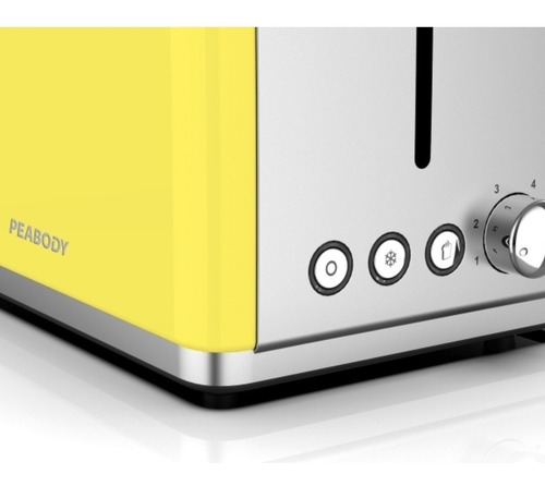 Imagen 2 de 7 de Tostadora Peabody Pe-t387a 3 Funciones 6 Niveles 1050w