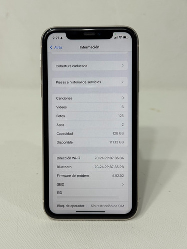 Apple iPhone 11 (128 Gb) - Blanco, Libre (Usado)