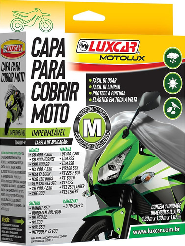 Capa Para Motocicleta Luxcar Motolux 1531 Tamanho M