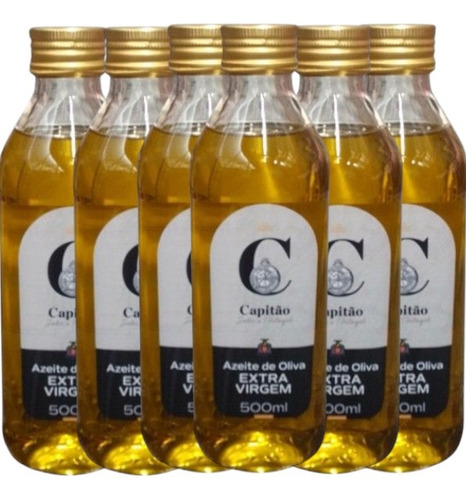 Azeite De Oliva Extra Virgem Capitão 500ml Cada C/6 Und