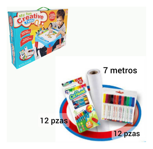 Juego De Mesa Para Dibujar Con Papel Crayolas Y Marcadores