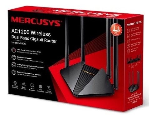 Router Mercusys Gigabit Fibra Óptica Dual Band Ac1200