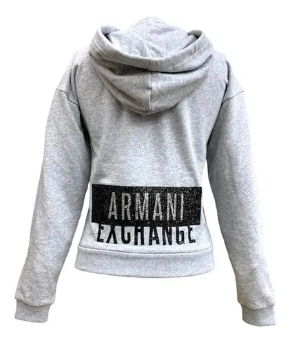 Sudadera Armani Exchange Gris Cierre Mujer Cuotas sin inter s