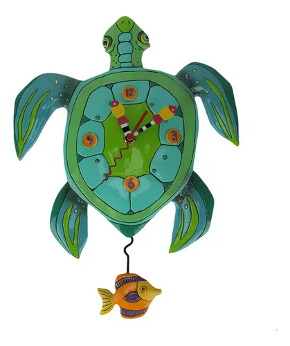 Allen Designs P Reloj De Pared Con Péndulo De Tortuga Capr