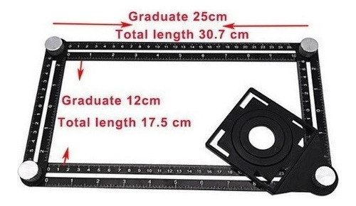 Regla Universal Multi-ángulo De Aleación De Aluminio