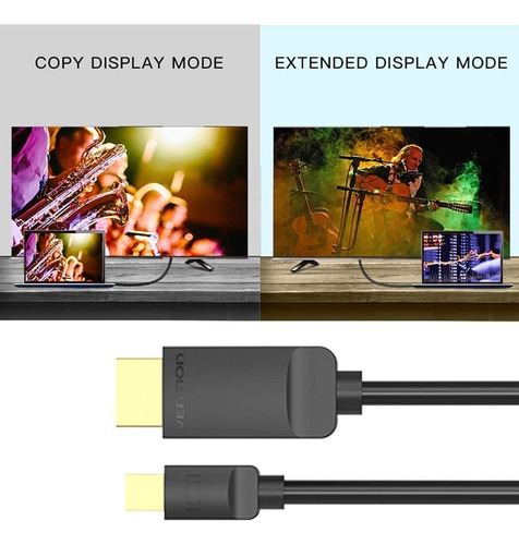 Cable Adaptador Premium Mini Display Port A Hdmi 2m Vention (Reacondicionado)