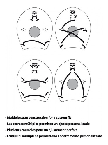 Imagen 4 de 4 de Manoplas Natación Arena Elite Hand Paddle Palas Resistencia
