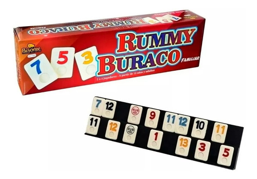 Juego De Mesa Rummy Burako Bisonte Familiar Relieve