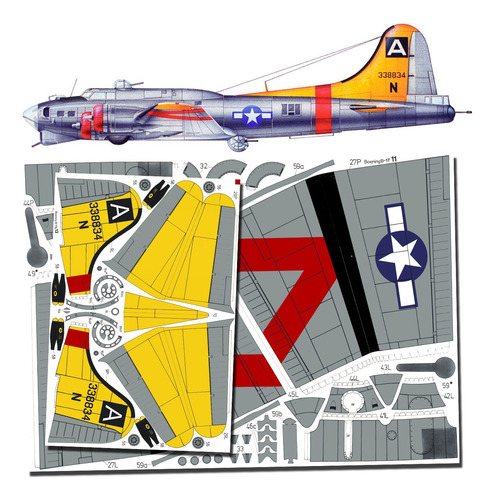 B-17 Invierno 1.33 Papercraft